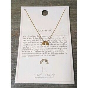 Tiny Tags Rainbow A Mother's Most Precious Gift Gold Tone Necklace